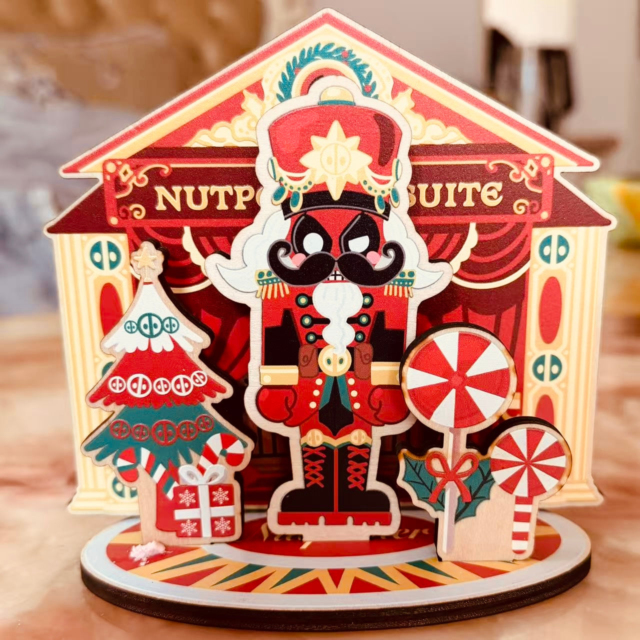 Deadpool Wooden Standee - Christmas Ver.