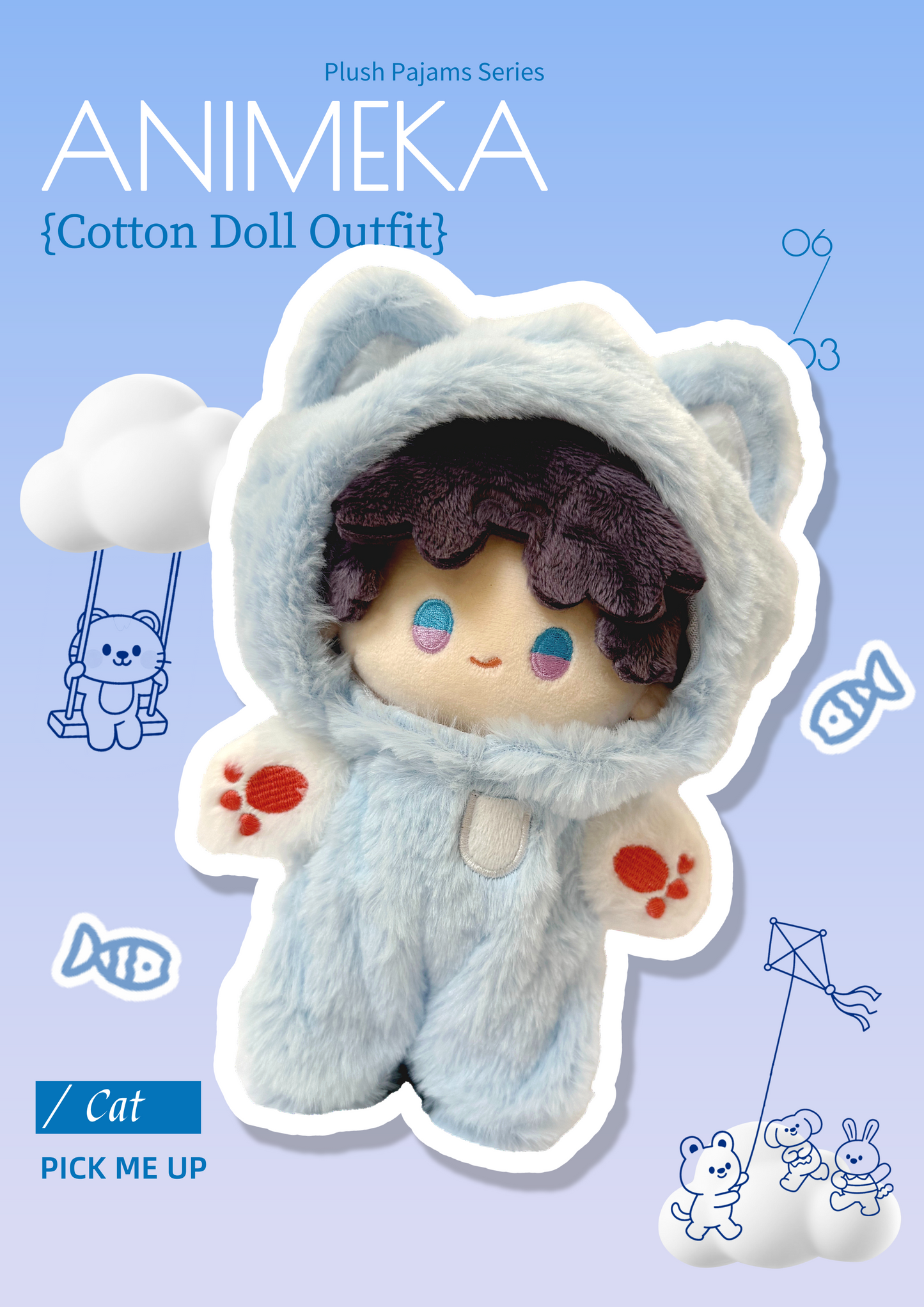 Handgemachte 20cm Plush Outfit - Plush Pajams Series