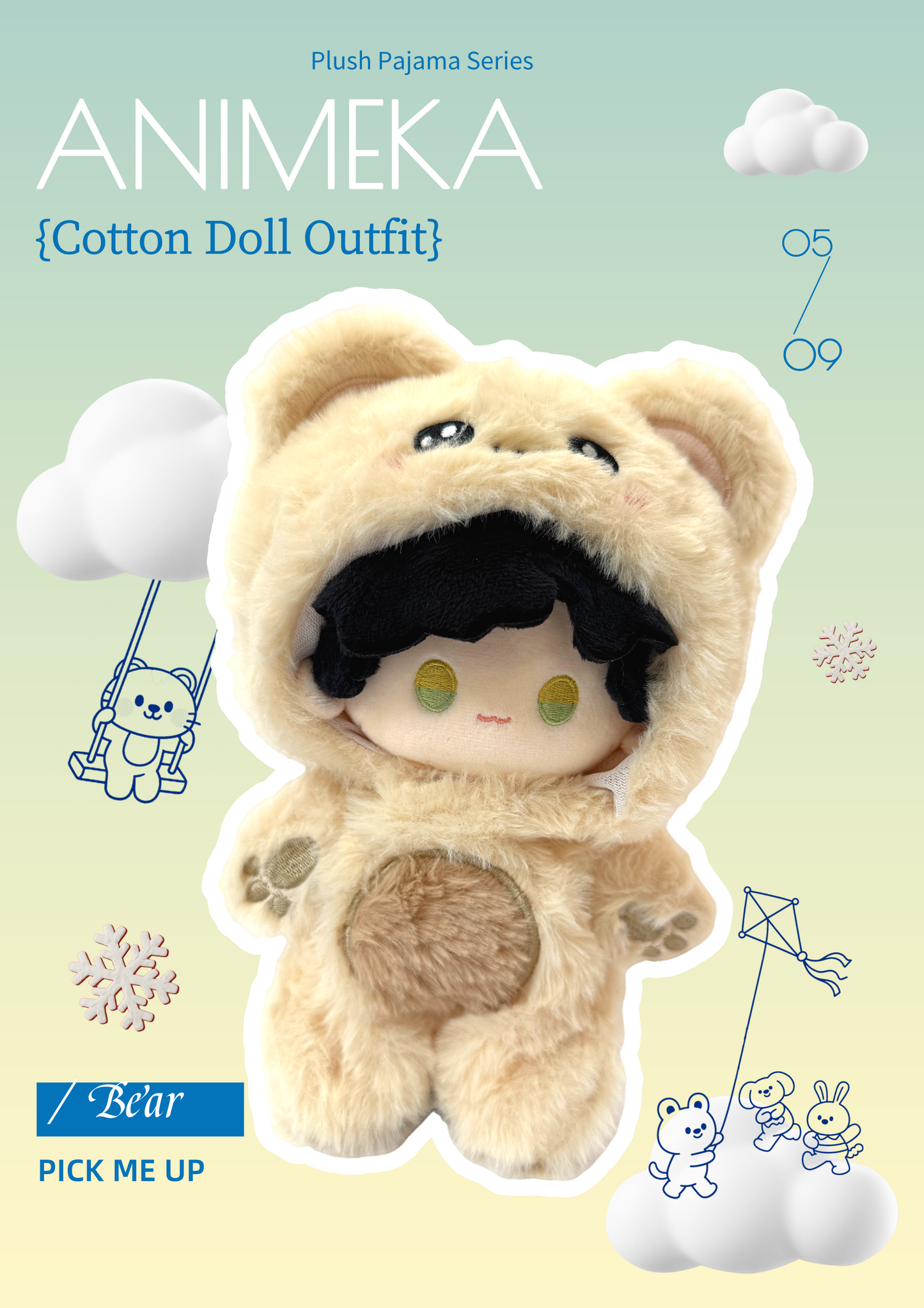 Handgemachte 20cm Plush Outfit - Plush Pajams Series