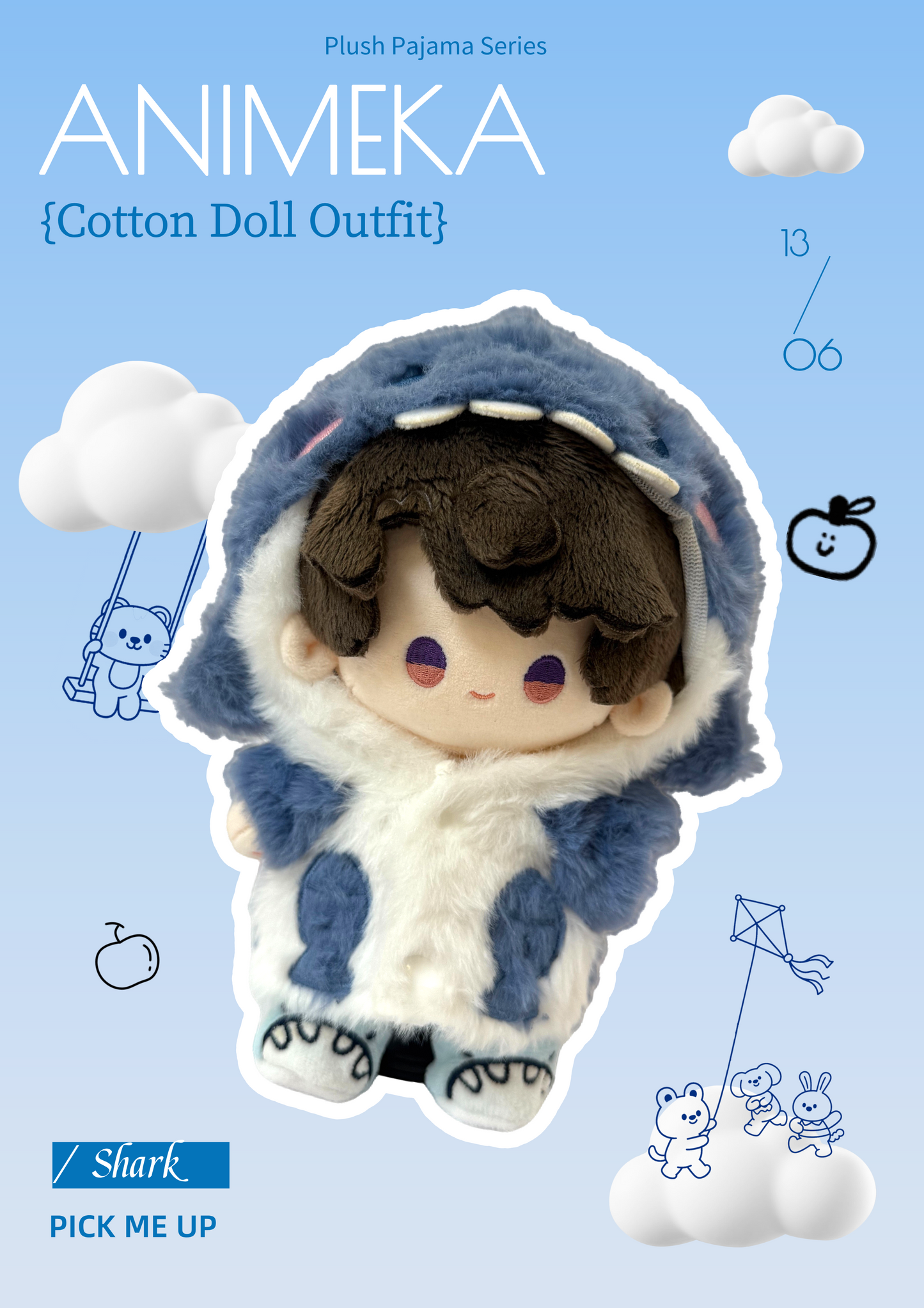 Handgemachte 20cm Plush Outfit - Plush Pajams Series