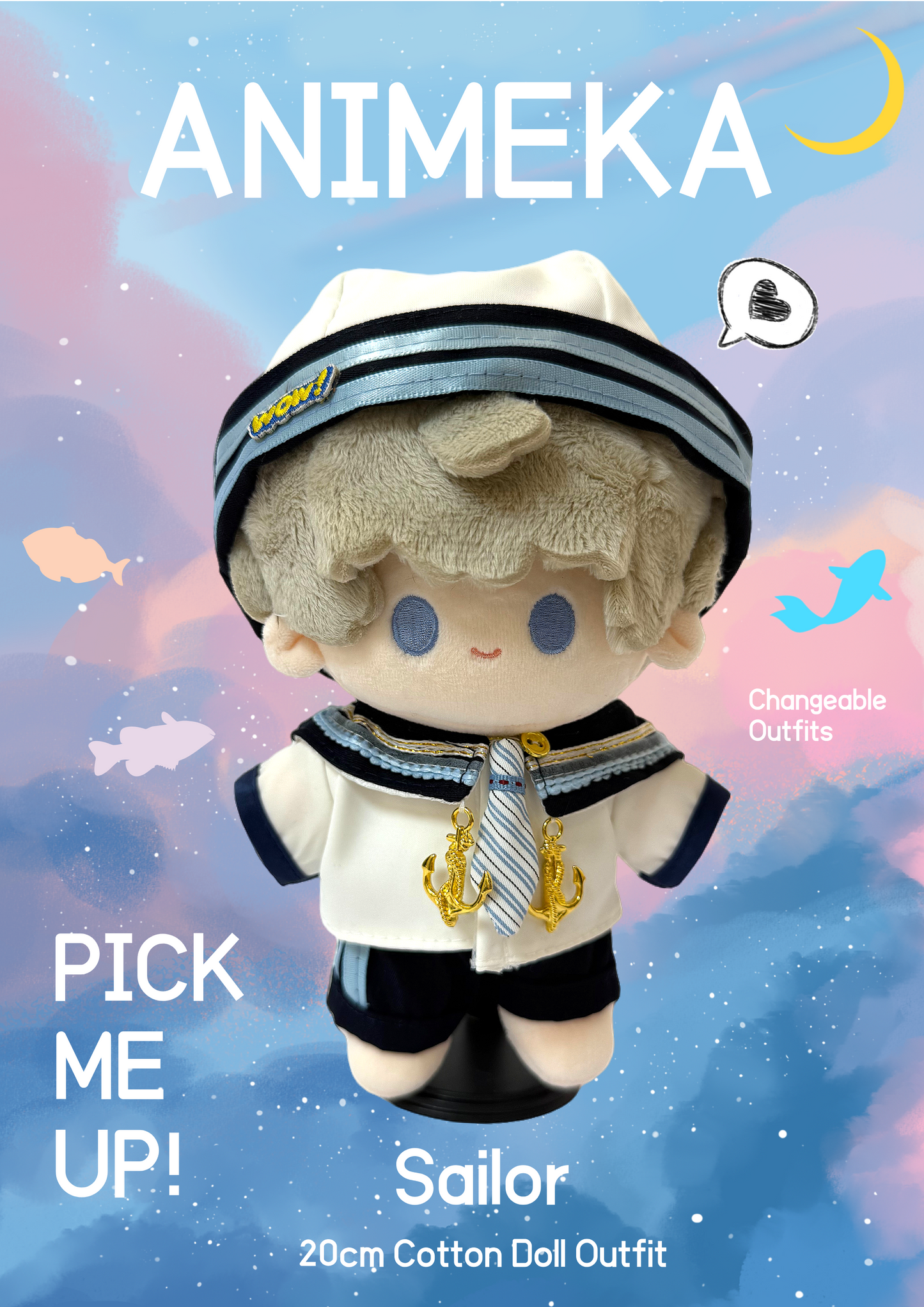 Handgemachte 20cm Plush Outfits